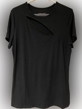 Torrid Super Soft Ribbed Tee with Slash Accent